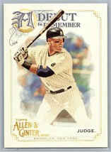 2020 Topps Allen &amp; Ginter #DTR-14 Aaron Judge Insert Card A Debut to Remember - £1.57 GBP
