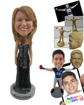 Personalized Bobblehead Wedding Bridesmaid Wearing Strapless Gown - Wedding &amp; Co - £71.97 GBP