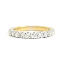 Authenticity Guarantee 
Two-Tone Round Diamond Wedding Band Anniversary Ring ... - £1,894.19 GBP