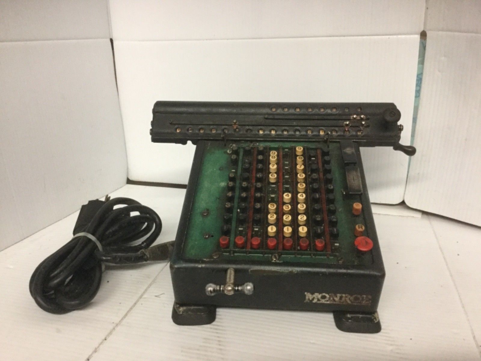 Primary image for Vintage Monroe High Speed Adding Calculator Hand Crank and Electric Parts or Rep