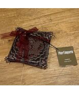 Pier 1 Christmas Holiday Sous Verres Metallic Fabric Coasters Beaded Set... - $309.53 MXN