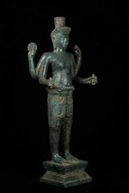 Antik Khmer Stil Bronze Koh Ker Stehend Vishnu Statue - 82cm/81.3cm - £1,479.56 GBP
