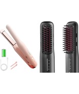 Cordless Hair Straightener &amp; Porta Cordless Hair Straightener Brush - $62.99