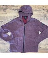 Adidas ID Stadium French Terry Hooded Jacket Men&#39;s Large Maroon Black - $851.75 MXN