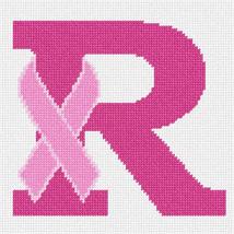 Pepita Needlepoint kit: Letter R Hope Ribbon, 7&quot; x 7&quot; - £39.50 GBP+