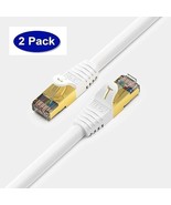 CAT7 Ethernet Cable 10 Gigabit 600MHz 7 ft 2-Pack Double Shielded High S... - €9,40 EUR