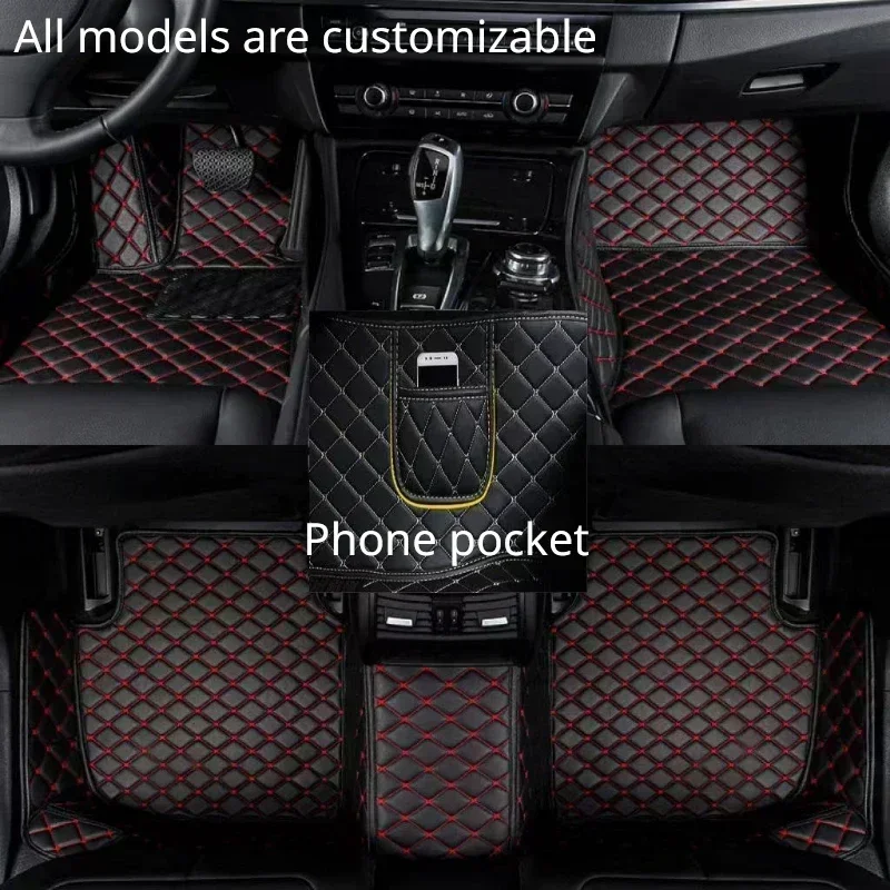 Custom Car Floor Mats for Ford Focus 2006-2011 Year Artificial Leather Phone - £24.59 GBP+