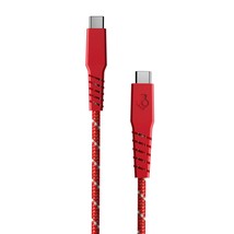 Skullcandy Line+ Braided Charging Cable, USB-C to USB-C - Golden Red, 100W 10ft - £33.73 GBP