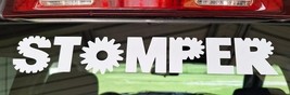 23&quot; WHITE Vinyl 4 X 4 STOMPER GT STICKER Truck Window Wall Decal - $467.99 MXN