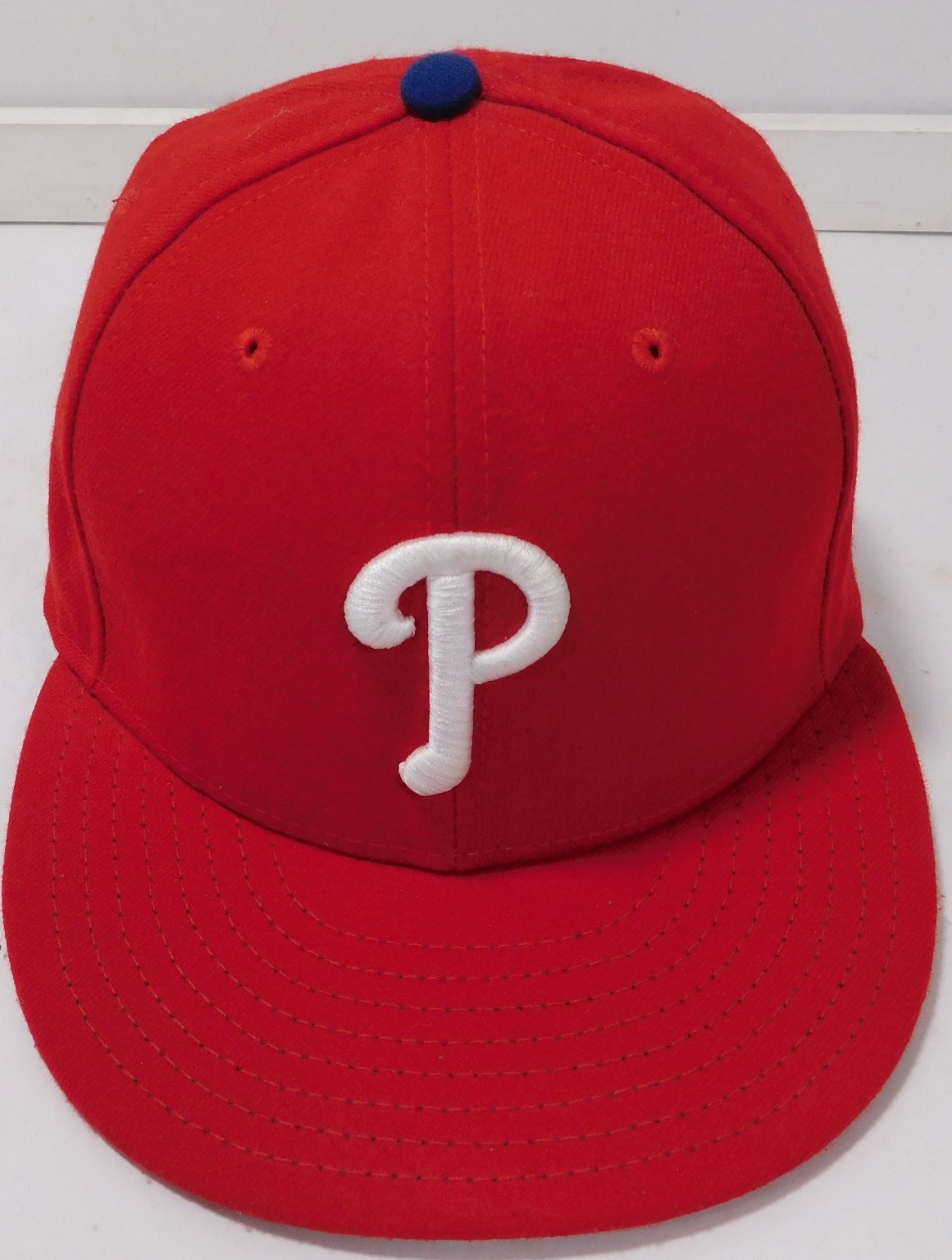 Philadelphia Phillies Hat New Era 59FIFTY Men&#39;s 7 1/2 Red MLB Cap - $19.75
