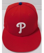 Philadelphia Phillies Hat New Era 59FIFTY Men&#39;s 7 1/2 Red MLB Cap - $370.78 MXN