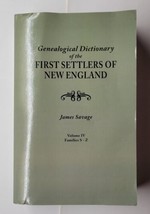 Genealogical Dictionary of the First Settlers of New England Volume 4 Fa... - £19.66 GBP