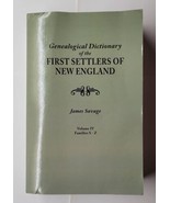 Genealogical Dictionary of the First Settlers of New England Volume 4 Fa... - £19.77 GBP