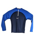 Kids 1/4 Zip Shirt Medium Athletic Long Sleeve Navy Royal Blue Sports Top - $38.06