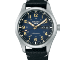 Seiko 5 Sports 39.4 MM Day-Date Automatic SS Leather Band Blue Watch - S... - $199.50