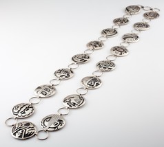 Magnifique Hopi Argent Sterling Concho Ceinture Signé S. Tom, 268.8 Gr. ... - $41,885.42 MXN