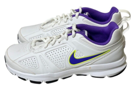 Nike T-Lite XI Athletic Shoes Women’s Size 6 White Purple Leather New No Box - $41.01