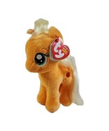 Ty My Little Pony Applejack Sparkle Plush 7&quot;2015 Orange Blonde Mane Beanie - $155.43 MXN