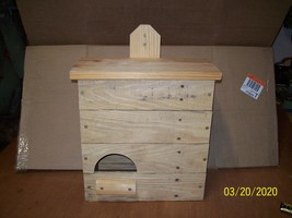 Screech Owl Nesting Box Audubon Bird Farm Ranch Home Cabin Barn Yard Hoot Owls - £57.54 GBP