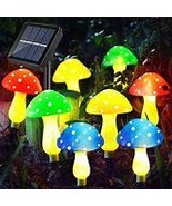 S0lar Garden Lights Mushrooms  8 pk Home Patio walkway - $29.99