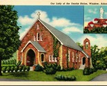 Linen Postcard Winslow Arkansas AR Our Lady of the Ozarks Shrine UNP M13 - $4.42
