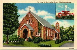 Linen Postcard Winslow Arkansas AR Our Lady of the Ozarks Shrine UNP M13 - £3.47 GBP
