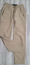 Women&#39;s Lululemon Joggers Pants Medium Size Cream Beige Athletic Zipped ... - $72.26