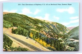 Two Elevations Berthoud Pass Highway Colorado CO UNP DB Postcard I16 - $6.88