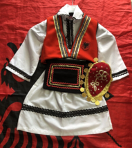 New Albanian Traditional Popular Folk Costume Suit GIRLS-2-4 YEARS-HANDMADE-RAR - £69.69 GBP