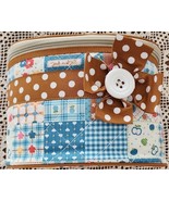 Jack and Jill™ Travel Tote ~ Patchwork ~ Zipper Closure ~ Oval ~ Cosmeti... - $49.11 CAD