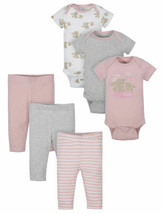 WONDER NATION 3 PIECE ONE PIECE AND 3 LEGGINGS ASSORTED SIZES NEW PINK - £8.63 GBP
