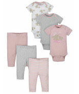 WONDER NATION 3 PIECE ONE PIECE AND 3 LEGGINGS ASSORTED SIZES NEW PINK - $208.02 MXN