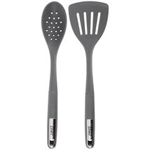 Oster Ridgecrest 2 Piece Silicone Kitchen Tool Slotted Spoon and Turner ... - $40.43
