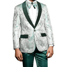 Men Insomnia Manzini Blazer Stage Performer Singer Prom MZS300 Green Flo... - $149.99