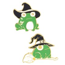 Fashion Outdoor Bags Clothes Caps Women Frog Lapel Pins Frog Shape Paint Brooch  - £8.17 GBP