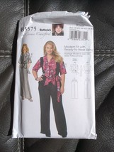 Butterick B5575 Connie Crawford Drape Front Jacket Pants Sew Pattern Size XXL-6X - $10.44