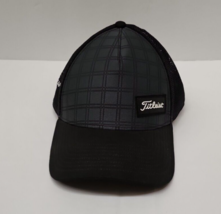 Titleist Adjustable Mesh Golf Snapback Black and Gray Grid Lines Hat Cap - £9.53 GBP