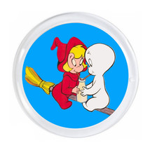 Casper The Friendly Ghost Wendy Witch Magnet big round 3 inch diameter - £6.16 GBP