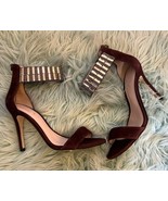 Aldo Stilletto High Heel Size 6.5 Rhinestone Ankle Strap Open Toe Shoe S... - €42,98 EUR