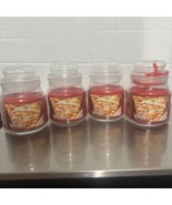 (4) WARM APPLE PIE 3 oz Small JAR CANDLE Mainstays SOY WAX Single Wick C... - $372.21 MXN