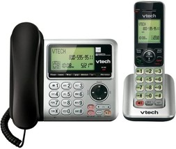Expandable Corded/Cordless Phone System With Handset/Base Speakerphones,... - £56.59 GBP