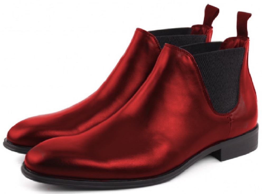 SATISFYING STEPS REAL BOOTS RED COLOR BONA FIDE LEATHER MEN CHELSEA BOOTS