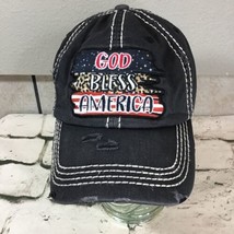 God Bless America Hat Adult Unisex OSFA Distressed Patriotic Adjustable ... - $14.84