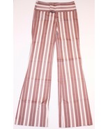 VERTIGO Paris Striped Low Rise Flared Pants Beige/Brown ( 4 ) - $121.76 CAD