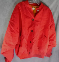 Vintage Axiom Sport Womens M 80s 90s Fabric Crew Neck Jacket Buttons Red... - $9.85