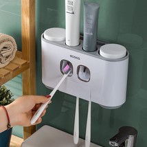 Toothbrush Holder with Toothpaste Dispenser Wall Mounted for Bathroom - £23.25 GBP