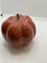 Threshold Pumpkin Medium Red  Ceramic Stoneware. Burnt Orange Fall  4.5 ” Tall - £8.99 GBP