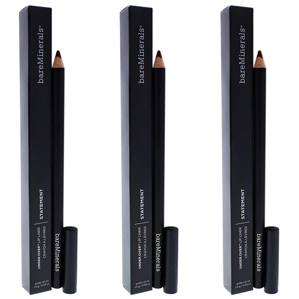 Primary image for 3-Pack New bareMinerals Statement Under Over Lip Liner Wired for Women, 0.05 Oz