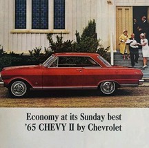 1964 Chevrolet 65 Chevy 2 Nova SS Cherry Red Advertisement Automobilia D... - $24.99