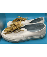 Vans Womens Size 9 Eu 40 Shoes Beige White Suede Authentic Fringe Skater... - £21.79 GBP